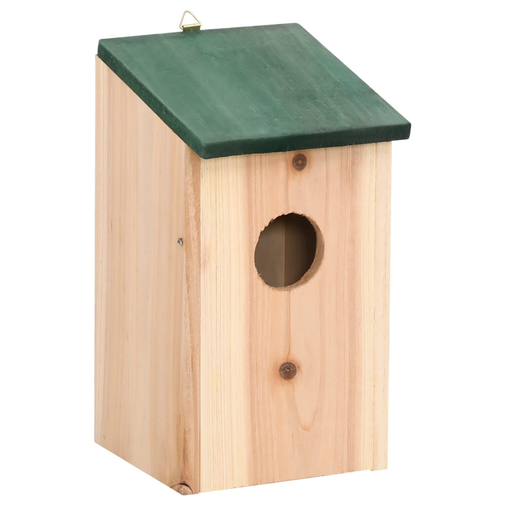 vidaXL Bird House | Green and Wood | Solid pine wood | Small | Durable