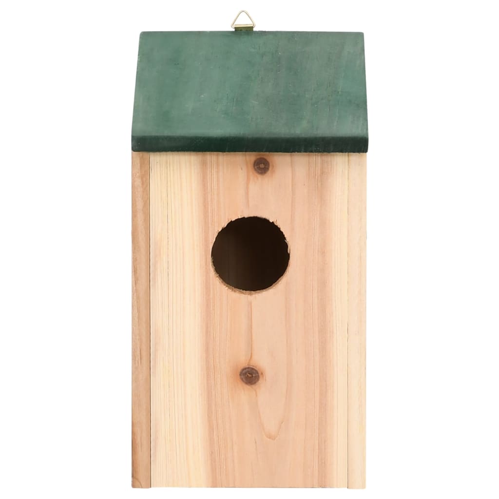 vidaXL Bird House | Green and Wood | Solid pine wood | Small | Durable