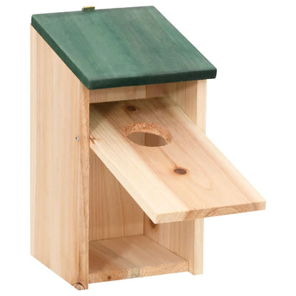vidaXL Bird House | Green and Wood | Solid pine wood | Small | Durable