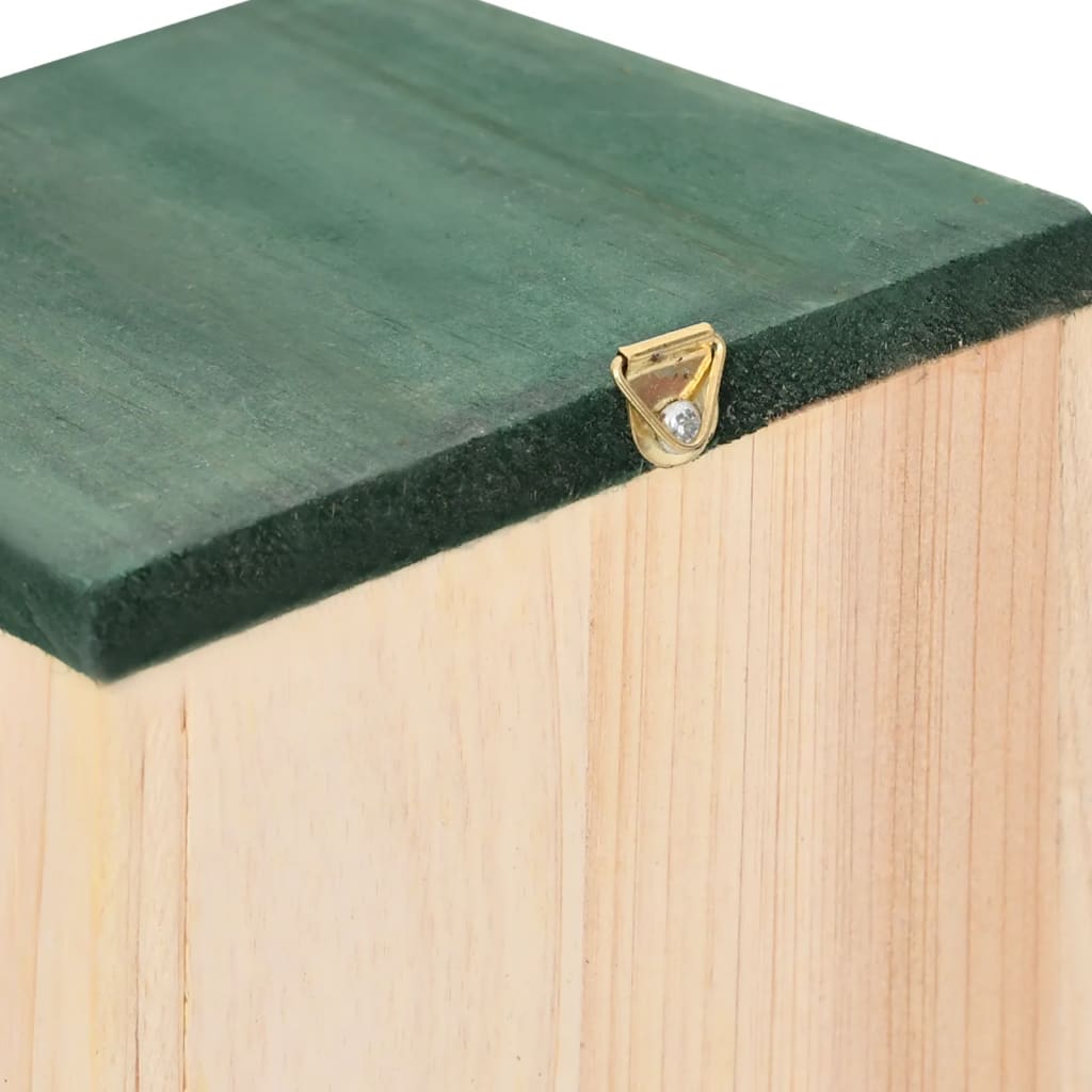 vidaXL Bird House | Green and Wood | Solid pine wood | Small | Durable