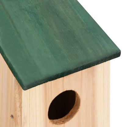 vidaXL Bird House | Green and Wood | Solid pine wood | Small | Durable