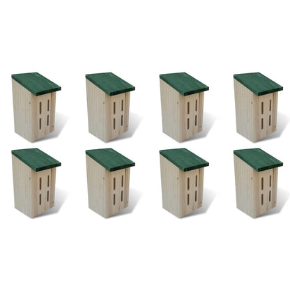 vidaXL Butterfly Houses 8 pcs Wood 14x15x22 cm