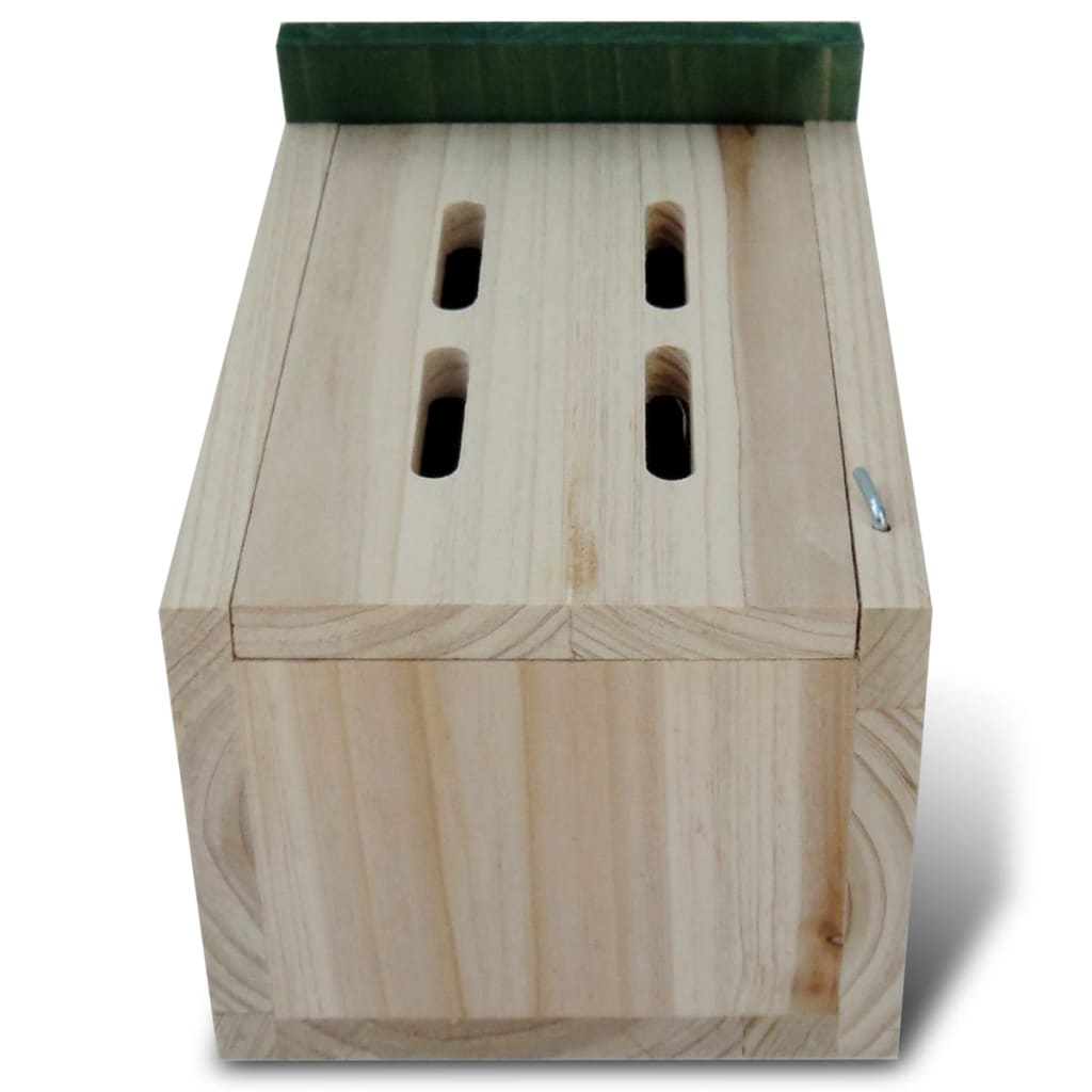 vidaXL Butterfly House | Natural wood | Solid wood | 14x15x22 cm