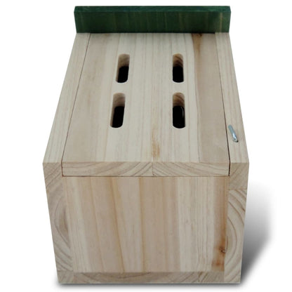 vidaXL Butterfly House | Natural wood | Solid wood | 14x15x22 cm