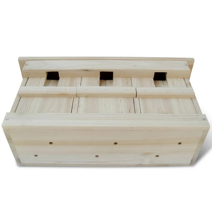 vidaXL Nest Box | Set of 2 | Natural wood | Solid wood | 44x15.5x21.5 cm