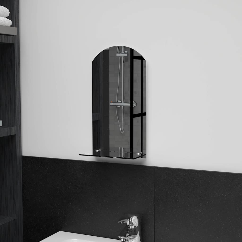 249429 vidaXL Wall Mirror with Shelf 20x40 cm Tempered Glass