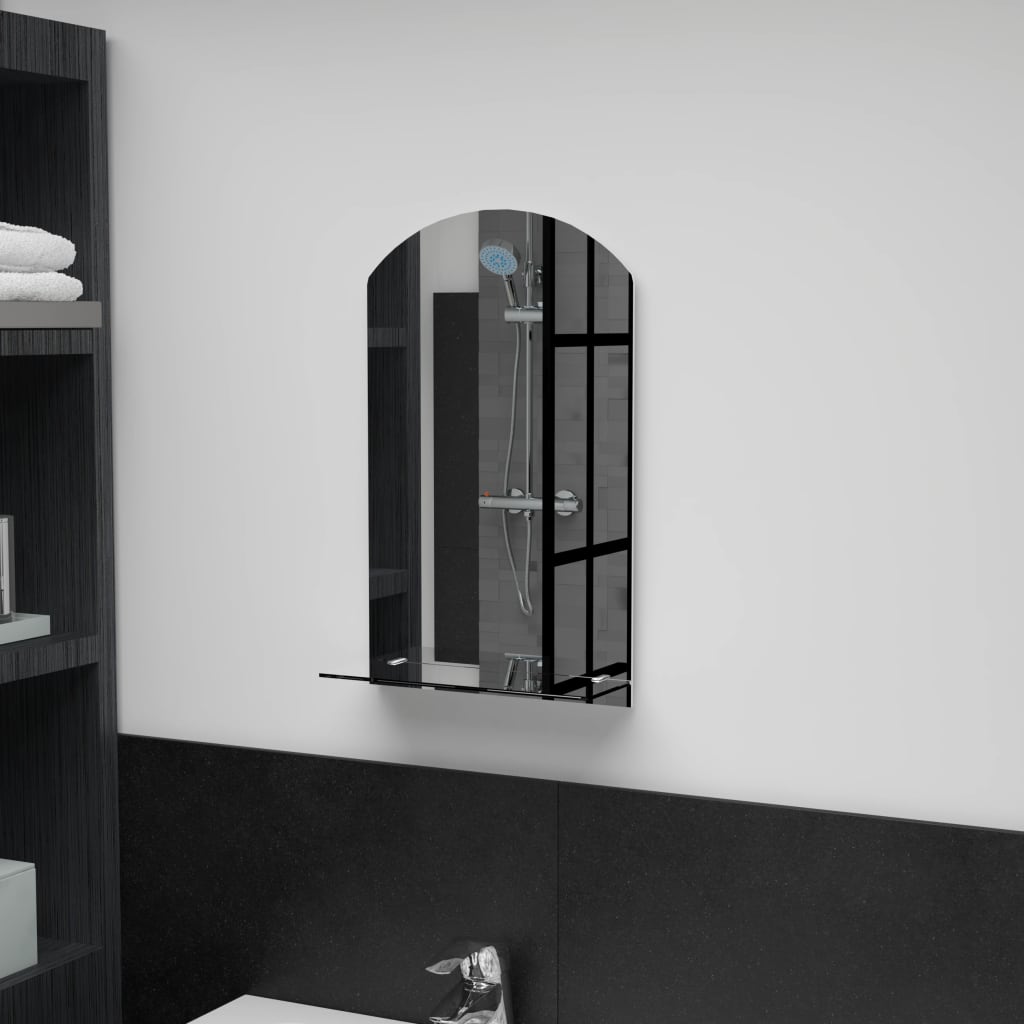 vidaXL Wall Mirror | Transparent | Toughened Glass | 30x50 cm | Minimalistic