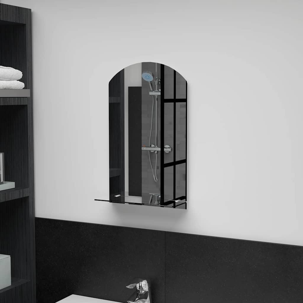 249430 vidaXL Wall Mirror with Shelf 30x50 cm Tempered Glass