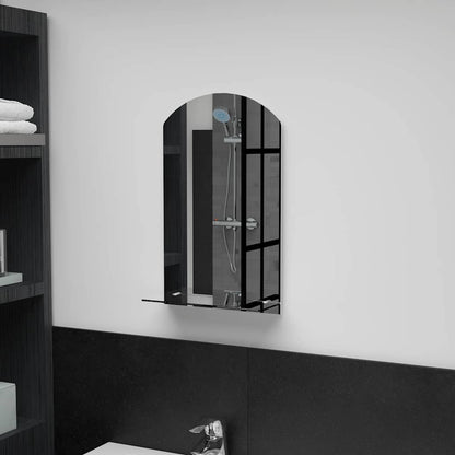 249430 vidaXL Wall Mirror with Shelf 30x50 cm Tempered Glass