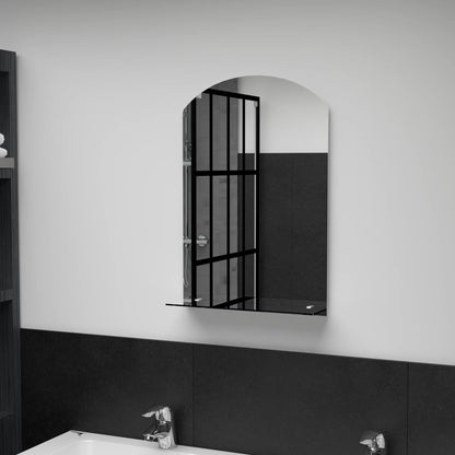 249431 vidaXL Wall Mirror with Shelf 40x60 cm Tempered Glass