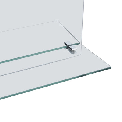 vidaXL Wall Mirror with Shelf 50x70 cm Tempered Glass