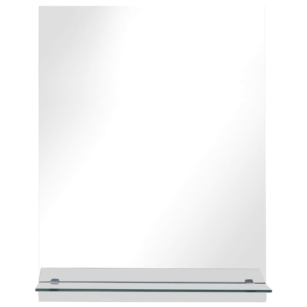 vidaXL Wall Mirror with Shelf 20x40 cm Tempered Glass