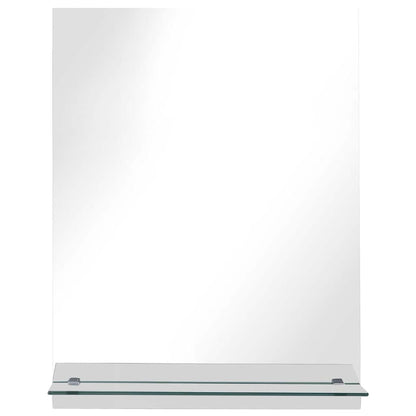 249433 vidaXL Wall Mirror with Shelf 20x40 cm Tempered Glass