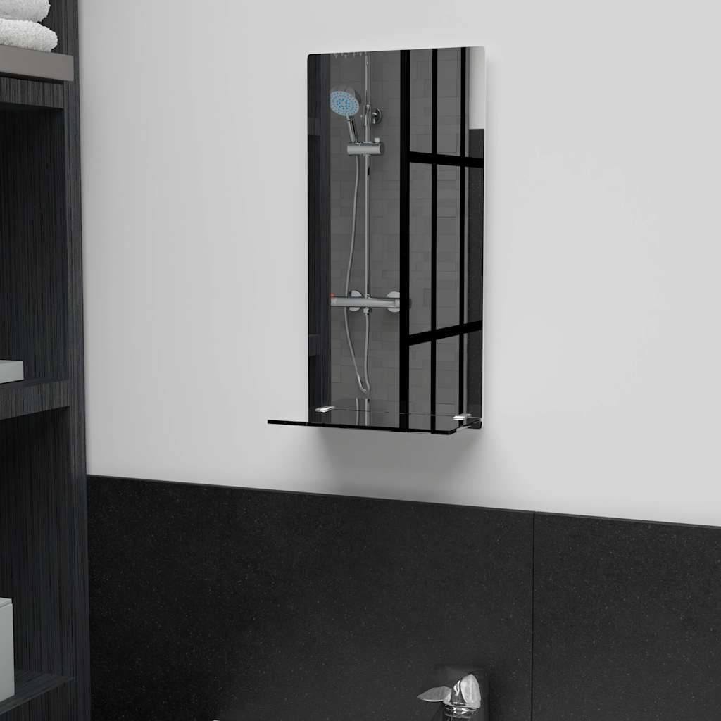 249433 vidaXL Wall Mirror with Shelf 20x40 cm Tempered Glass