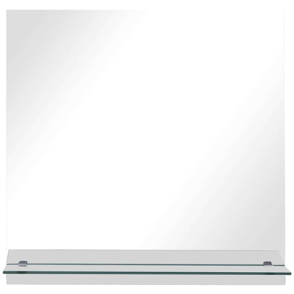 vidaXL Wall Mirror with Shelf 30x30 cm Tempered Glass