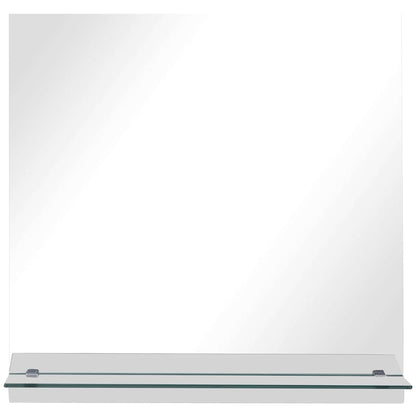 249434 vidaXL Wall Mirror with Shelf 30x30 cm Tempered Glass