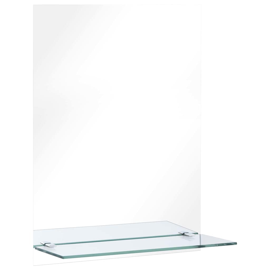 249435 vidaXL Wall Mirror with Shelf 30x50 cm Tempered Glass
