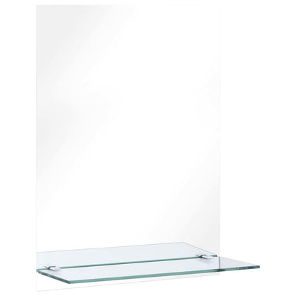 249435 vidaXL Wall Mirror with Shelf 30x50 cm Tempered Glass