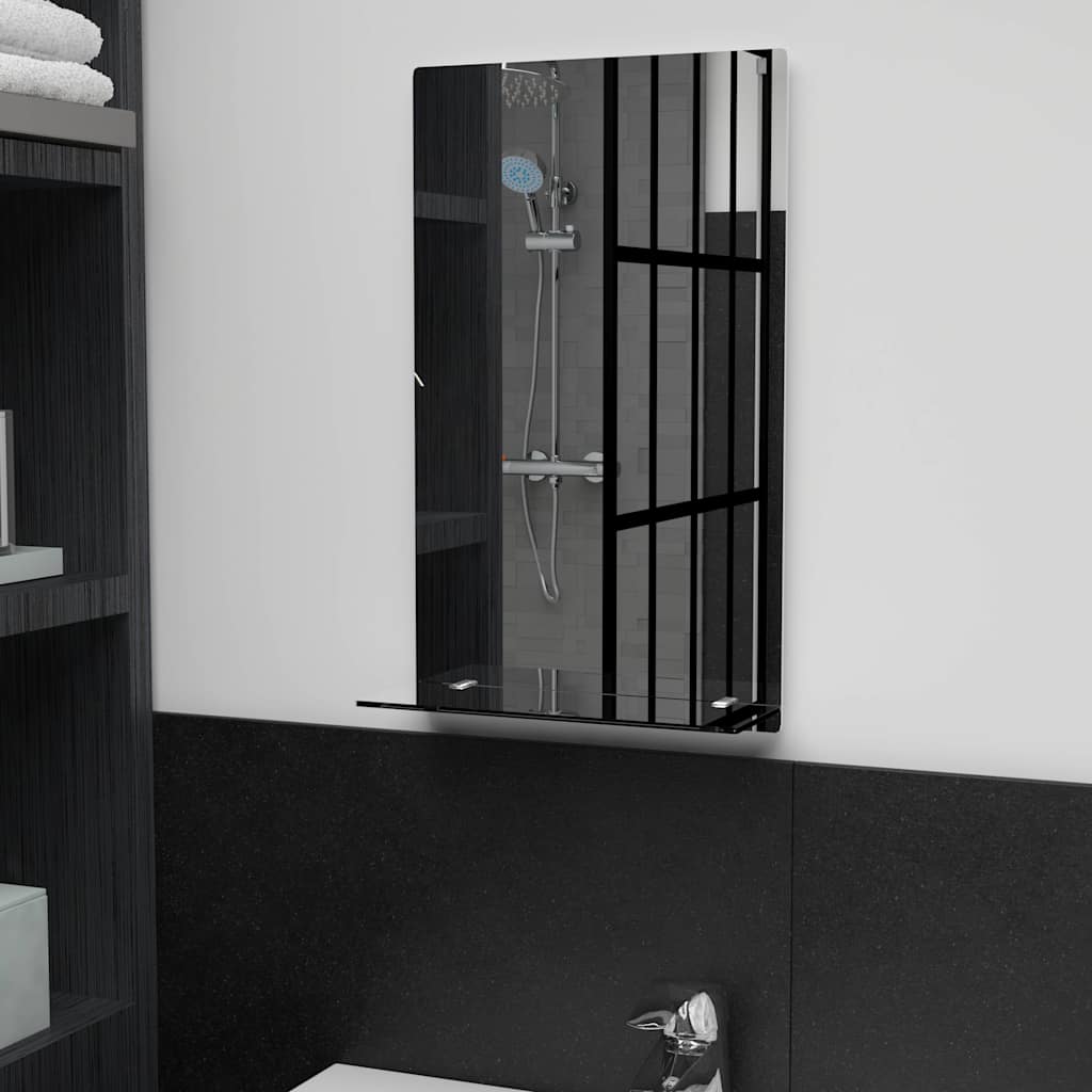 249435 vidaXL Wall Mirror with Shelf 30x50 cm Tempered Glass