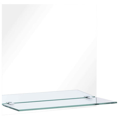 249436 vidaXL Wall Mirror with Shelf 40x40 cm Tempered Glass