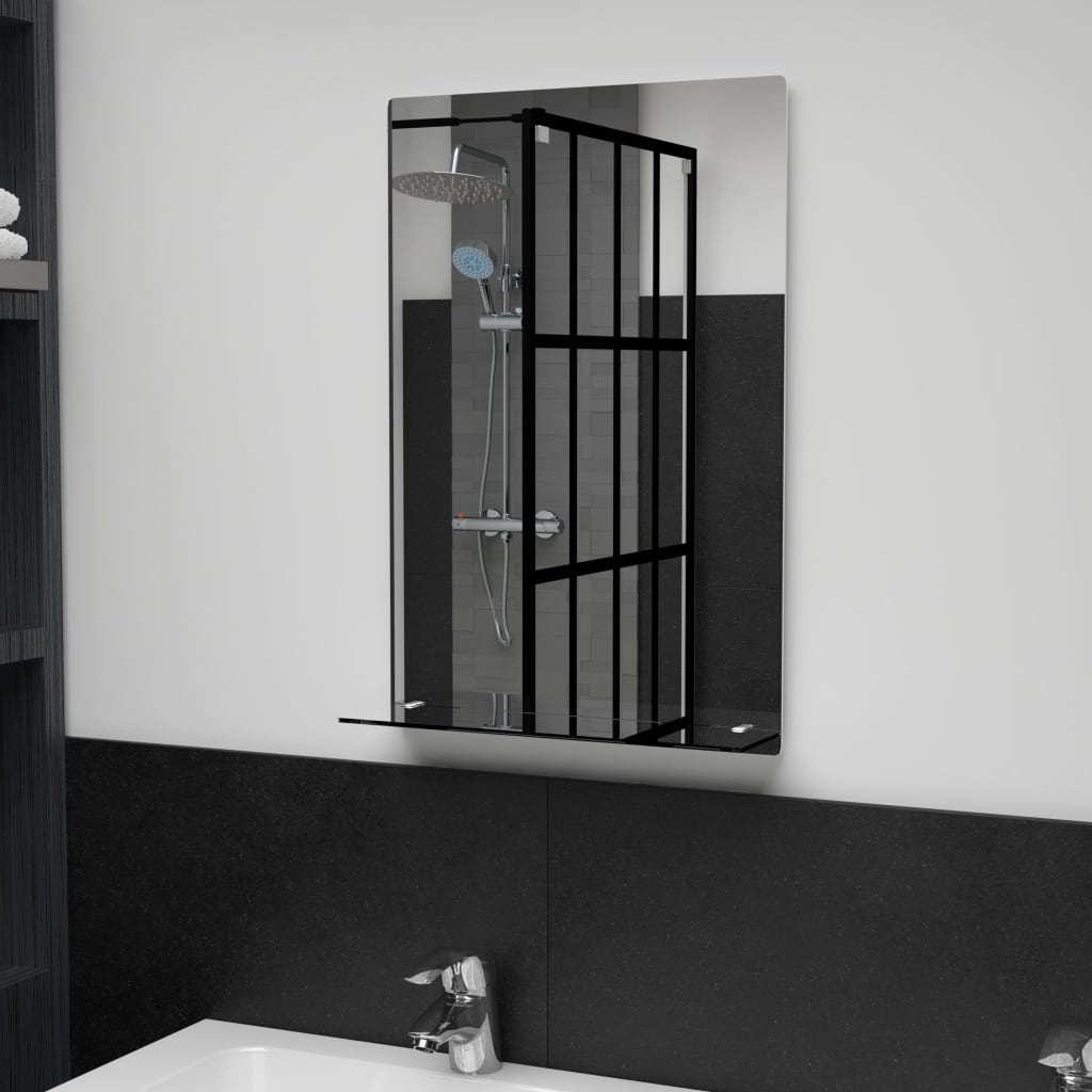 vidaXL Wall Mirror | Transparent | Tempered Glass | 40x60 cm | Wall mounting