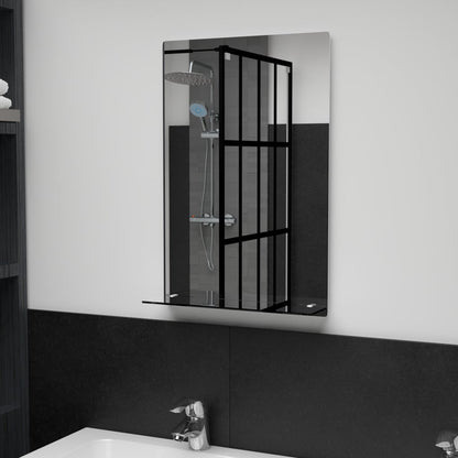 vidaXL Wall Mirror | Transparent | Tempered Glass | 40x60 cm | Wall mounting