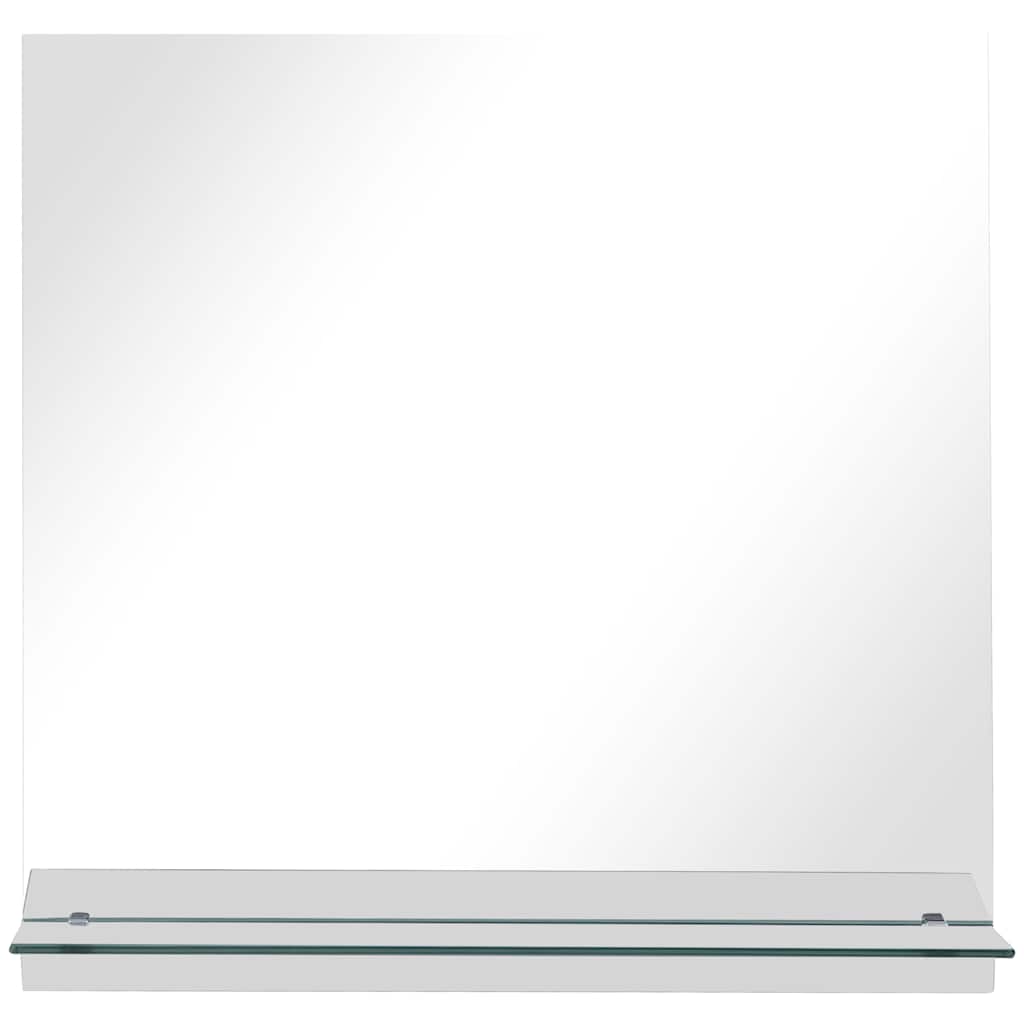 vidaXL Wall Mirror | Transparent | Tempered Glass | 60x60 cm | Decorative Inlays