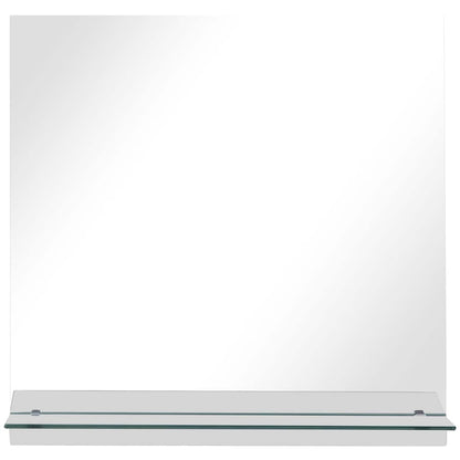 vidaXL Wall Mirror | Transparent | Tempered Glass | 60x60 cm | Decorative Inlays
