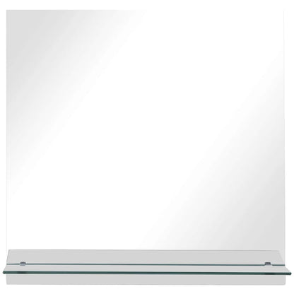 249439 vidaXL Wall Mirror with Shelf 60x60 cm Tempered Glass