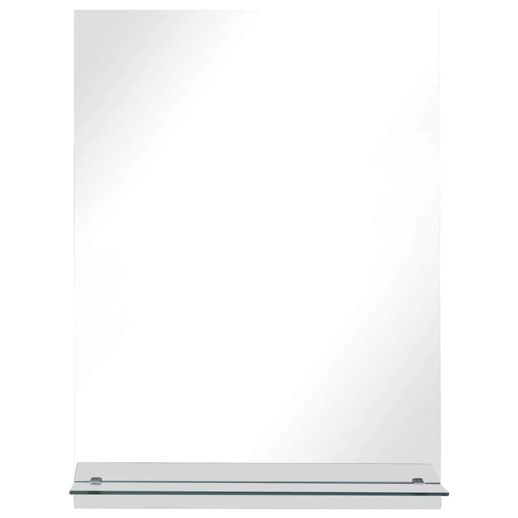 249440 vidaXL Wall Mirror with Shelf 50x70 cm Tempered Glass