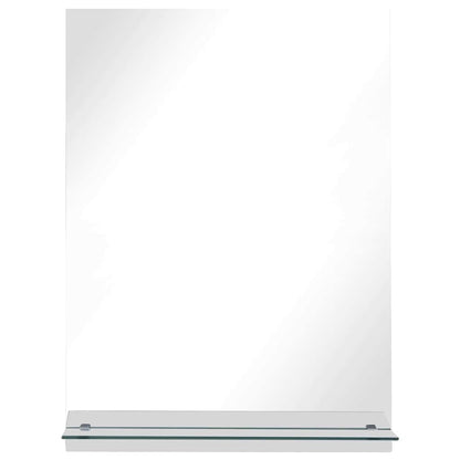 249440 vidaXL Wall Mirror with Shelf 50x70 cm Tempered Glass