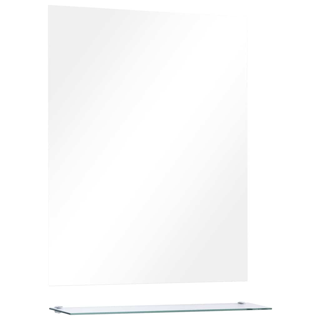 vidaXL Wall Mirror | Transparent | Tempered Glass | 50x60 cm | Decorative Inlays