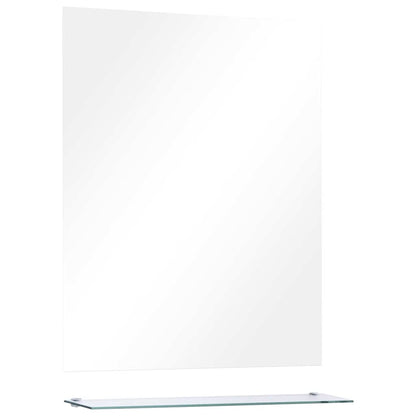 vidaXL Wall Mirror | Transparent | Tempered Glass | 50x60 cm | Decorative Inlays