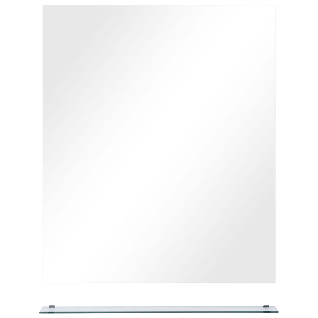 vidaXL Wall Mirror | Transparent | Tempered Glass | 50x60 cm | Decorative Inlays