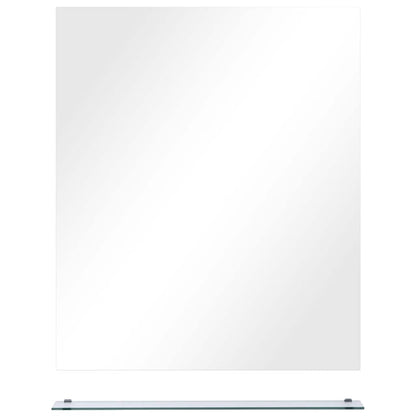 vidaXL Wall Mirror | Transparent | Tempered Glass | 50x60 cm | Decorative Inlays
