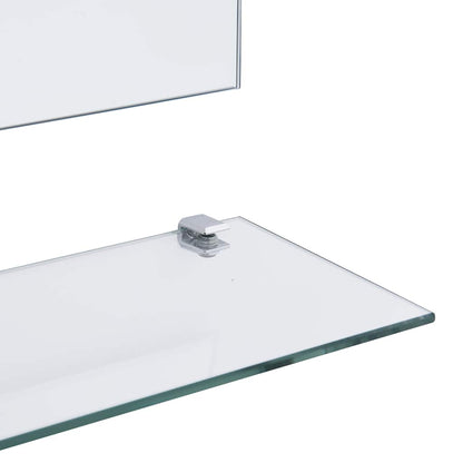 vidaXL Wall Mirror | Transparent | Tempered Glass | 50x60 cm | Decorative Inlays