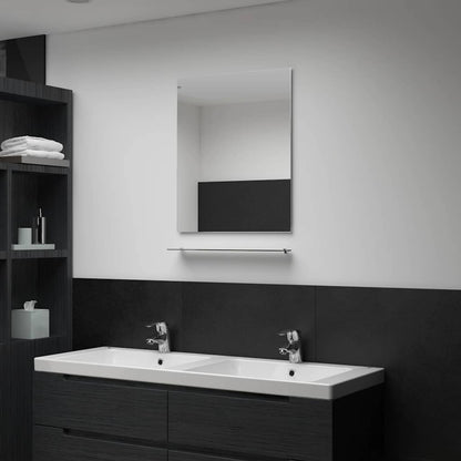 vidaXL Wall Mirror | Transparent | Tempered Glass | 50x60 cm | Decorative Inlays