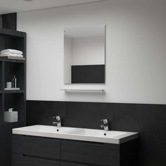 249441 vidaXL Wall Mirror with Shelf 50x60 cm Tempered Glass