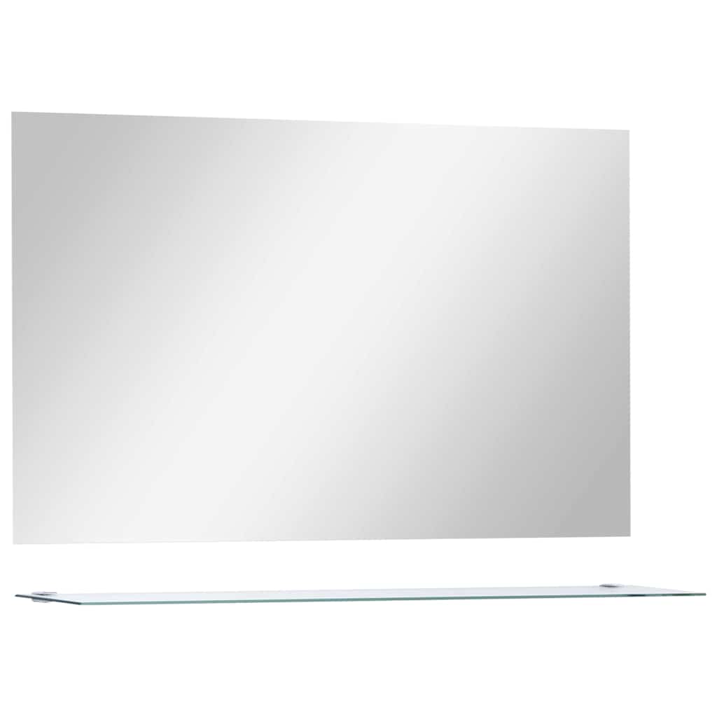 vidaXL Wall Mirror | Transparent | Tempered Glass | 100x60 cm