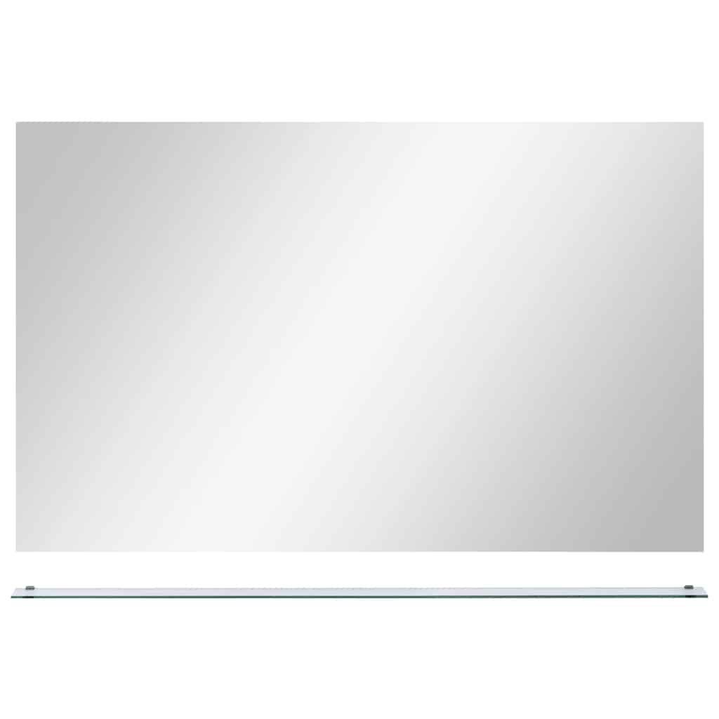 vidaXL Wall Mirror | Transparent | Tempered Glass | 100x60 cm