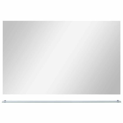 249443 vidaXL Wall Mirror with Shelf 100x60 cm Tempered Glass