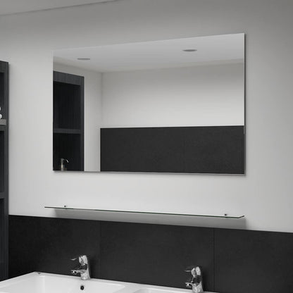 vidaXL Wall Mirror | Transparent | Tempered Glass | 100x60 cm