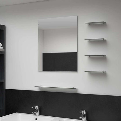 249444 vidaXL Wall Mirror with 5 Shelves Silver 50x60 cm