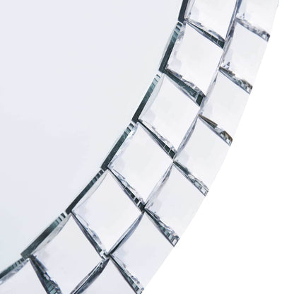 vidaXL Wall Mirror | Silver | Acrylic Crystal, Tempered Glass | 60 cm Diameter