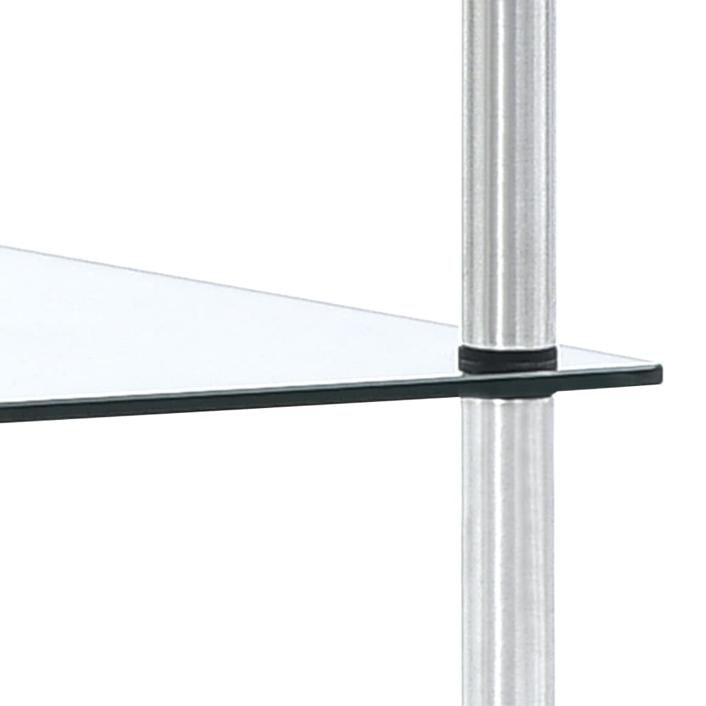 vidaXL 3-Tier Shelf Transparent 40x40x67 cm Tempered Glass