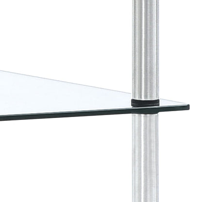 vidaXL 3-Tier Shelf Transparent 40x40x67 cm Tempered Glass
