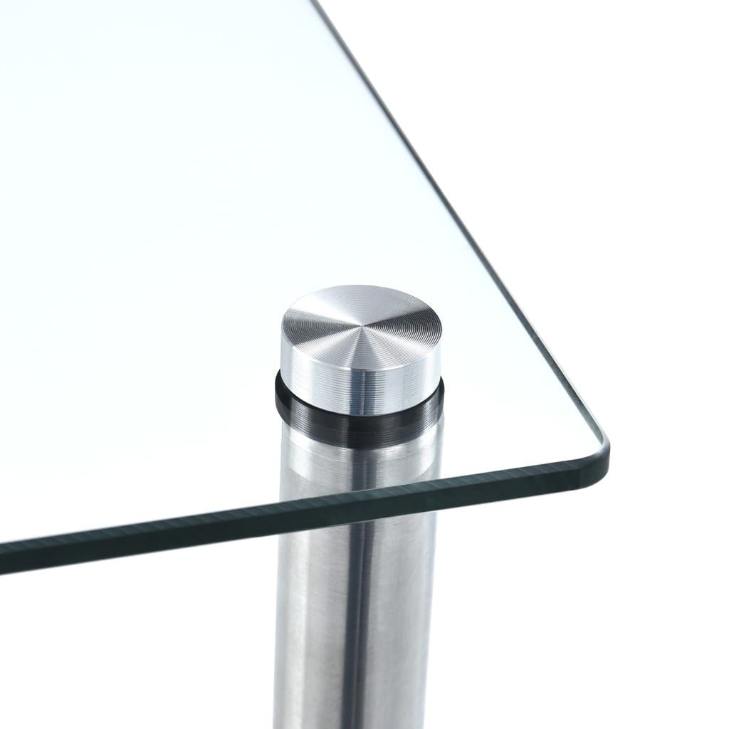 vidaXL 3-Tier Shelf Transparent 40x40x67 cm Tempered Glass