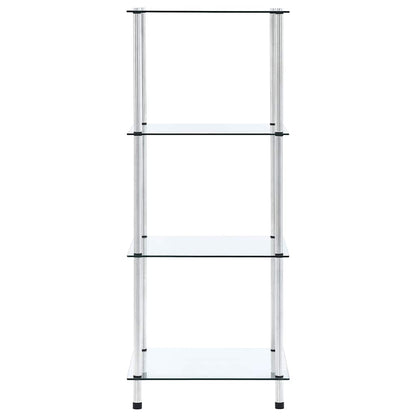 vidaXL 4-Tier Shelf Transparent 40x40x100 cm Tempered Glass