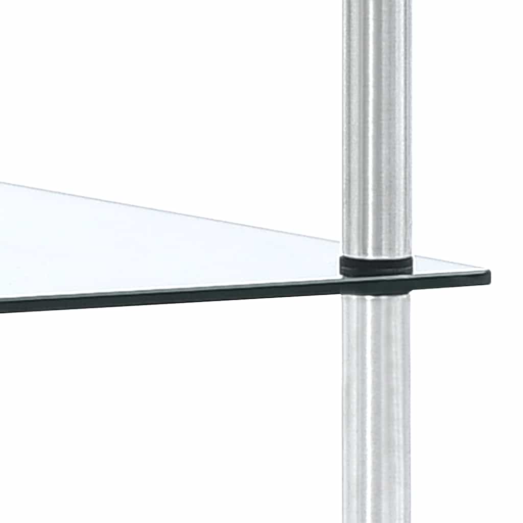 vidaXL 4-Tier Shelf Transparent 40x40x100 cm Tempered Glass