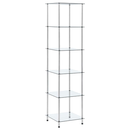 vidaXL 6-Tier Shelf Transparent 40x40x160 cm Tempered Glass